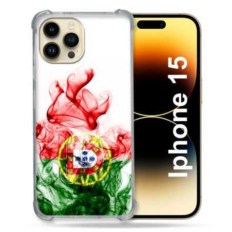 Coque Renforcée En Verre Trempé Pour Iphone 15 (6.1) Voyage Portugal Flamme