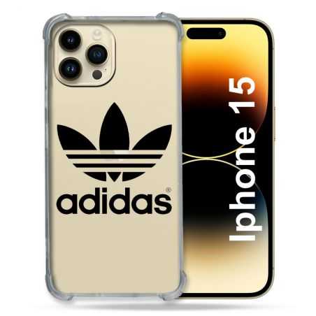 Coque Renforcée En Verre Trempé Transparente Pour Iphone 15 (6.1) Adidas