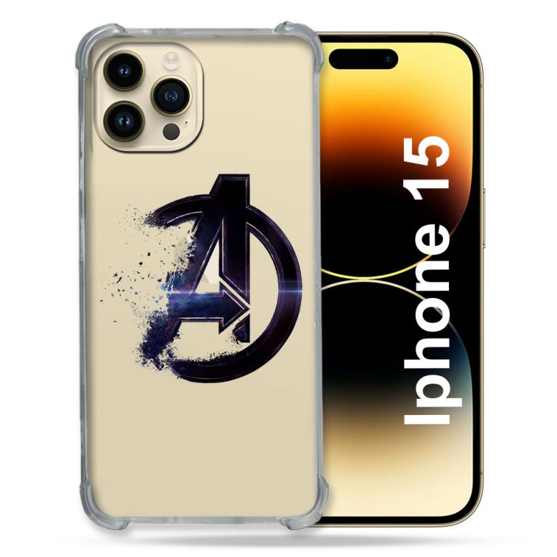 Coque Renforcée En Verre Trempé Transparente Pour Iphone 15 (6.1) Avenger