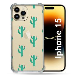 Coque Renforcée En Verre Trempé Transparente Pour Iphone 15 (6.1) Cactus
