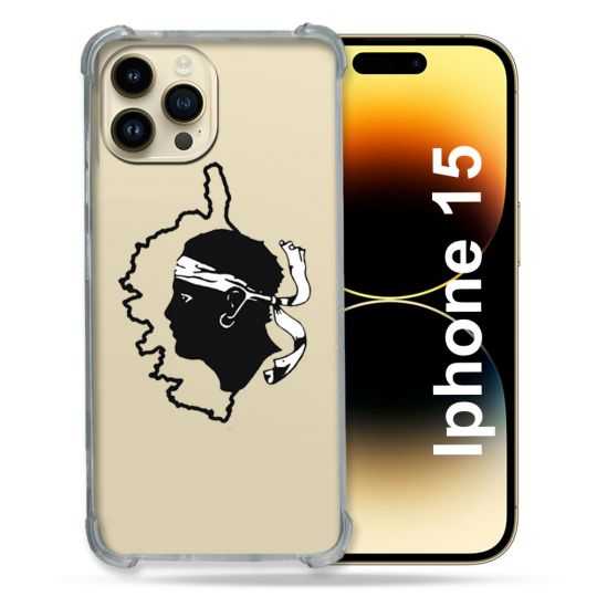 Coque Renforcée En Verre Trempé Transparente Pour Iphone 15 (6.1) Corse