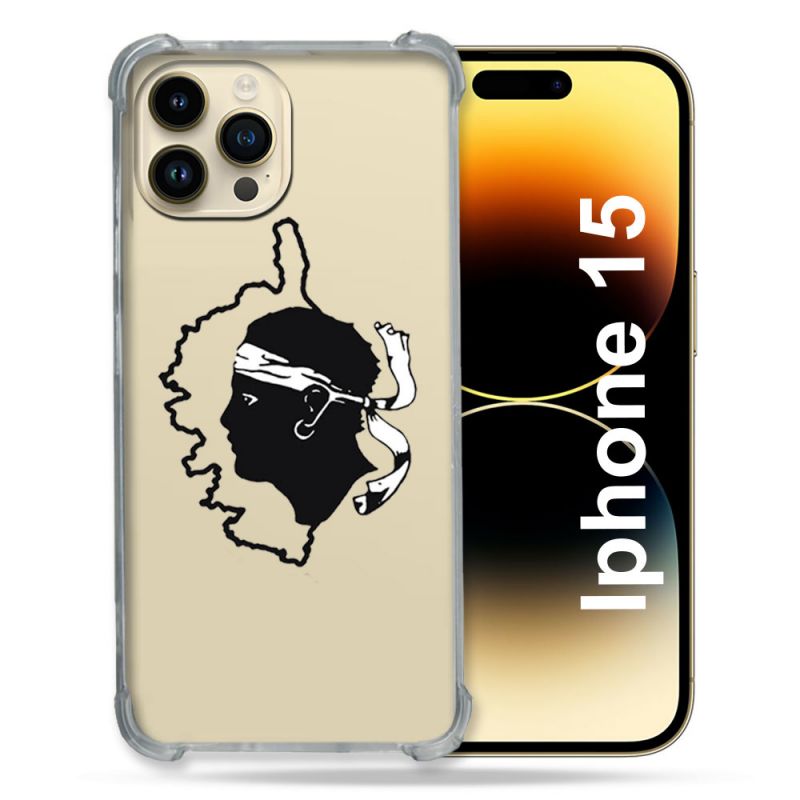 Coque Renforcée En Verre Trempé Transparente Pour Iphone 15 (6.1) Corse