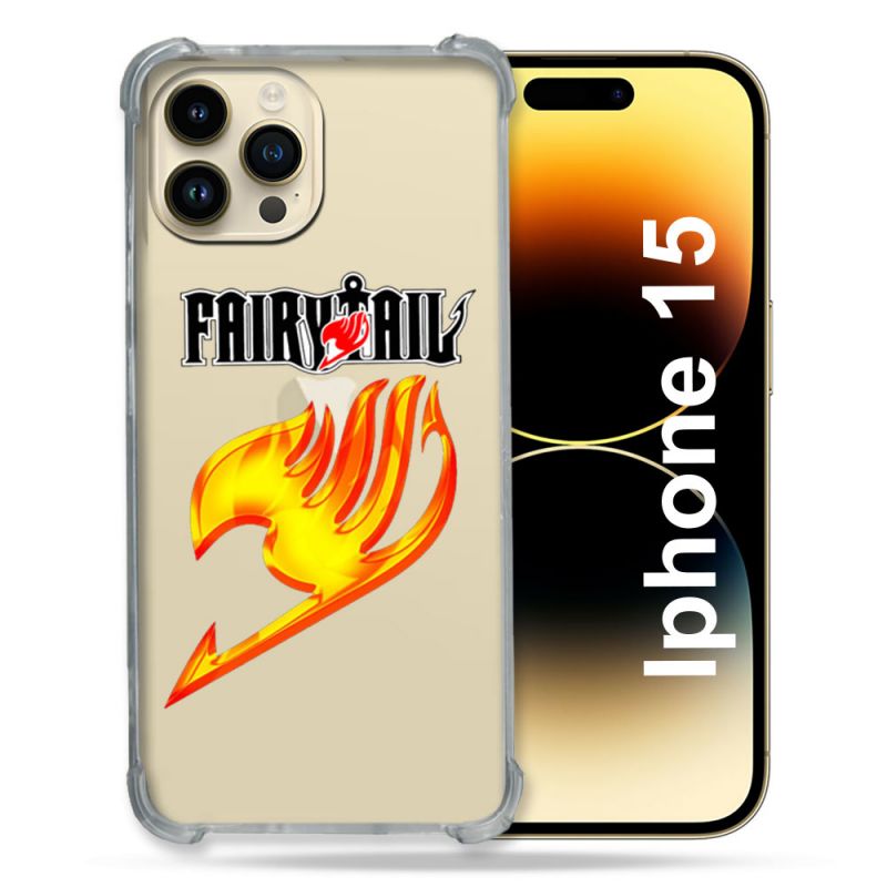 Coque Renforcée En Verre Trempé Transparente Pour Iphone 15 (6.1) Fairy Tail