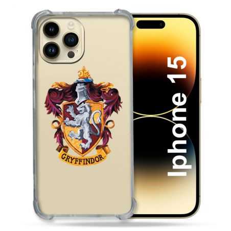 Coque Renforcée En Verre Trempé Transparente Pour Iphone 15 (6.1) Harry Potter Griffindor