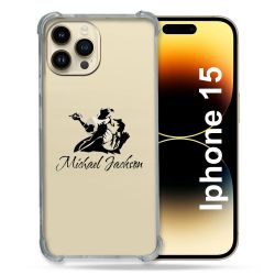 Coque Renforcée En Verre Trempé Transparente Pour Iphone 15 (6.1) Michael Jackson