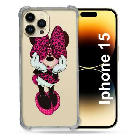 Coque Renforcée En Verre Trempé Transparente Pour Iphone 15 (6.1) Minnie