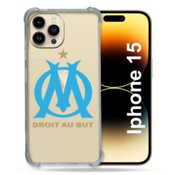 Coque Renforcée En Verre Trempé Transparente Pour Iphone 15 (6.1) Olympique Marseille OM