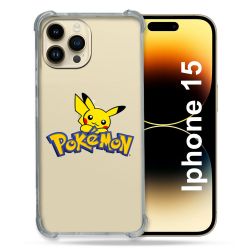 Coque Renforcée En Verre Trempé Transparente Pour Iphone 15 (6.1) Pokemon
