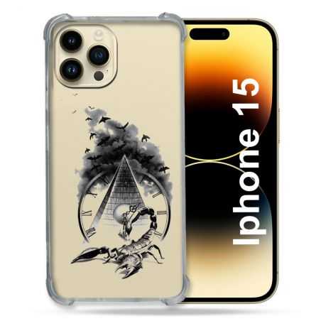 Coque Renforcée En Verre Trempé Transparente Pour Iphone 15 (6.1) Scorpion
