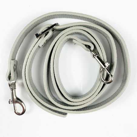 Coque Renforcée En Verre Trempé Transparente Pour Iphone 15 (6.1) Lanière / Cordon Cuir 2 Gris