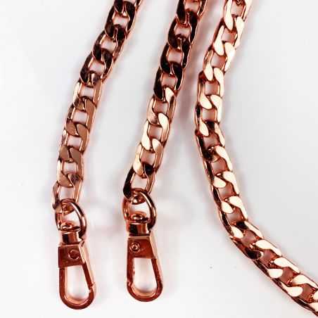 Coque Renforcée En Verre Trempé Transparente Pour Iphone 15 (6.1) Lanière / Cordon Metal Plate Or Rose