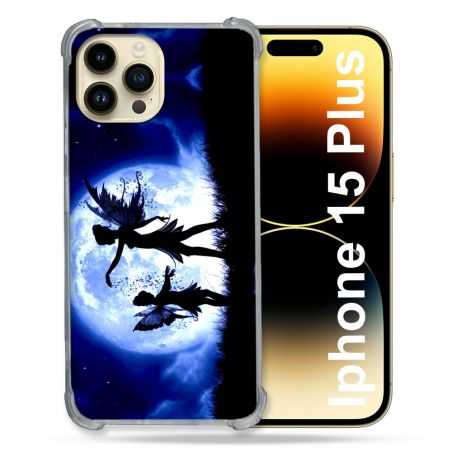 Coque Renforcée En Verre Trempé Pour Iphone 15 Plus (6.7) Fantastique Fee Lune