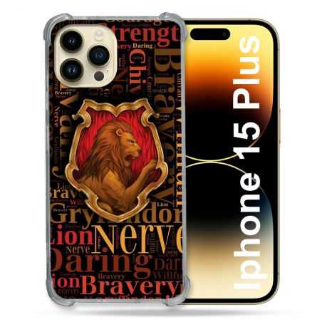 Coque Renforcée En Verre Trempé Pour Iphone 15 Plus (6.7) Harry Potter Griffondor