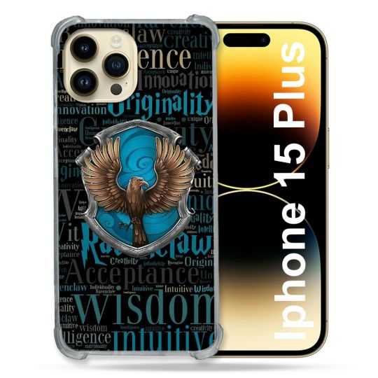 Coque Renforcée En Verre Trempé Pour Iphone 15 Plus (6.7) Harry Potter Serdaigle
