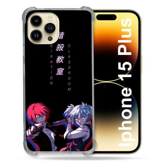 Coque Renforcée En Verre Trempé Pour Iphone 15 Plus (6.7) Manga Assassination Classroom Duo