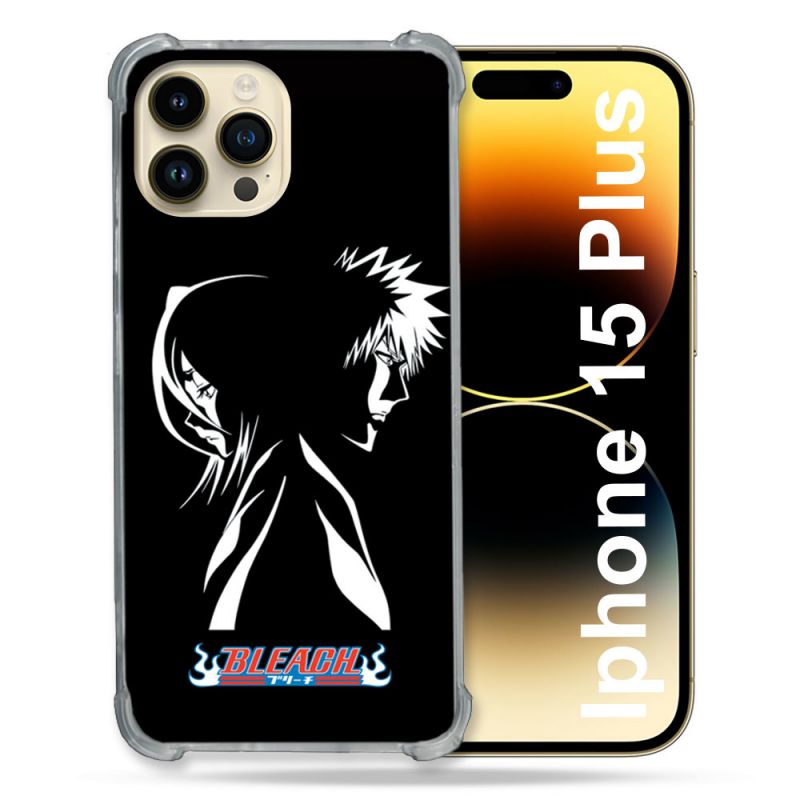 Coque Renforcée En Verre Trempé Pour Iphone 15 Plus (6.7) Manga Bleach Duo