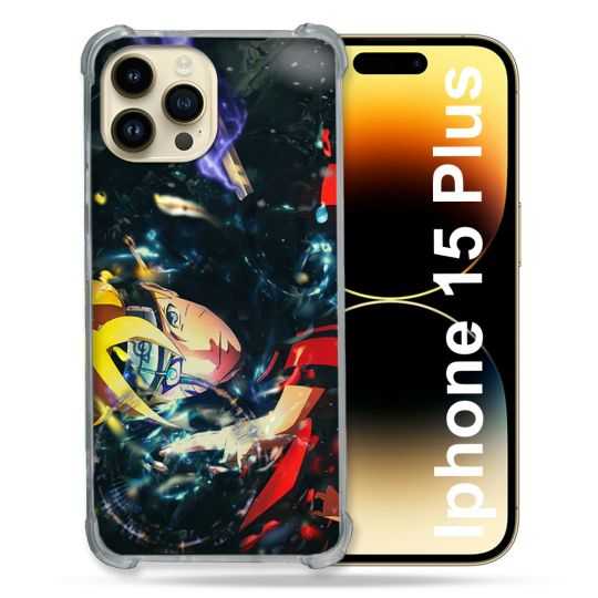 Coque Renforcée En Verre Trempé Pour Iphone 15 Plus (6.7) Manga Boruto Eclair