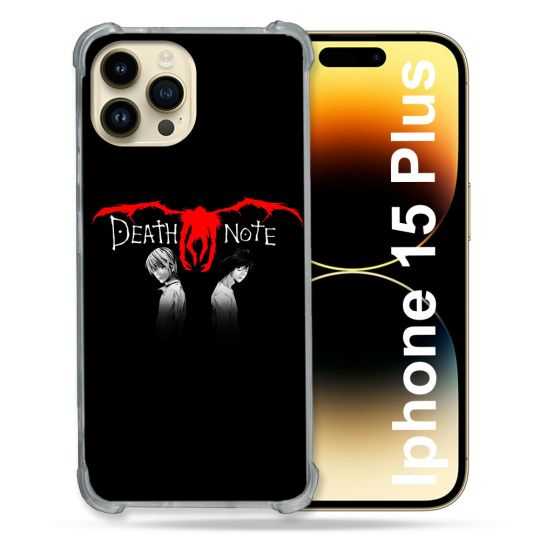 Coque Renforcée En Verre Trempé Pour Iphone 15 Plus (6.7) Manga Death Note Noir