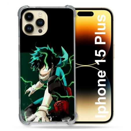 Coque Renforcée En Verre Trempé Pour Iphone 15 Plus (6.7) Manga My Hero Academia Deku