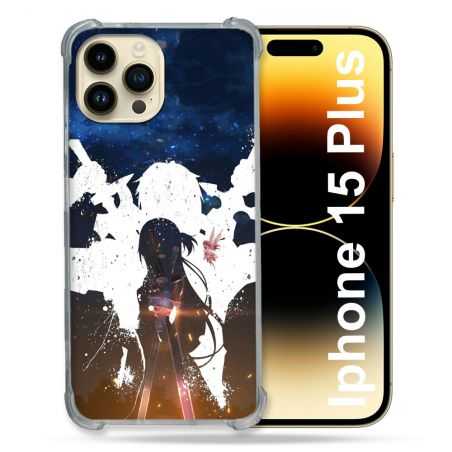 Coque Renforcée En Verre Trempé Pour Iphone 15 Plus (6.7) Manga SAO sword Art Online Asuna