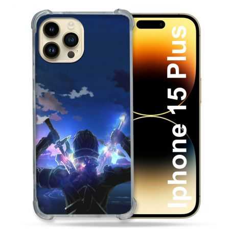 Coque Renforcée En Verre Trempé Pour Iphone 15 Plus (6.7) Manga SAO sword Art Online Epee