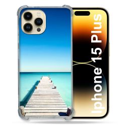 Coque Renforcée En Verre Trempé Pour Iphone 15 Plus (6.7) Nature Pont Mer
