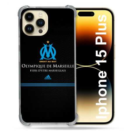Coque Renforcée En Verre Trempé Pour Iphone 15 Plus (6.7) Olympique Marseille OM Fier etre Marseillais