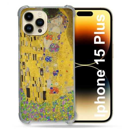 Coque Renforcée En Verre Trempé Pour Iphone 15 Plus (6.7) Peinture Le Baiser