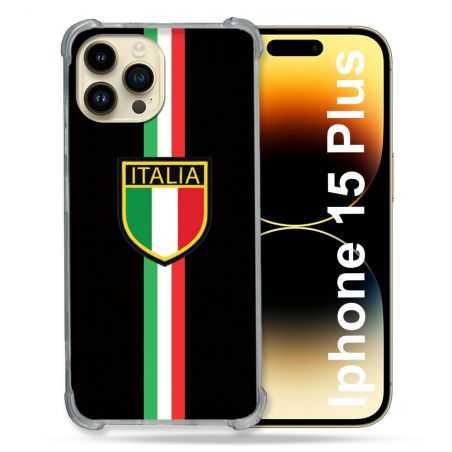 Coque Renforcée En Verre Trempé Pour Iphone 15 Plus (6.7) Voyage Italie 3 Noir