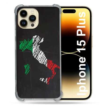 Coque Renforcée En Verre Trempé Pour Iphone 15 Plus (6.7) Voyage Italie Botte