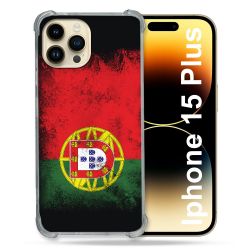 Coque Renforcée En Verre Trempé Pour Iphone 15 Plus (6.7) Voyage Portugal Drapeau