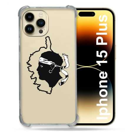 Coque Renforcée En Verre Trempé Transparente Pour Iphone 15 Plus (6.7) Corse