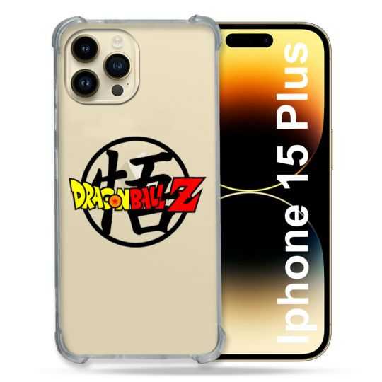 Coque Renforcée En Verre Trempé Transparente Pour Iphone 15 Plus (6.7) Dragon Ball Logo