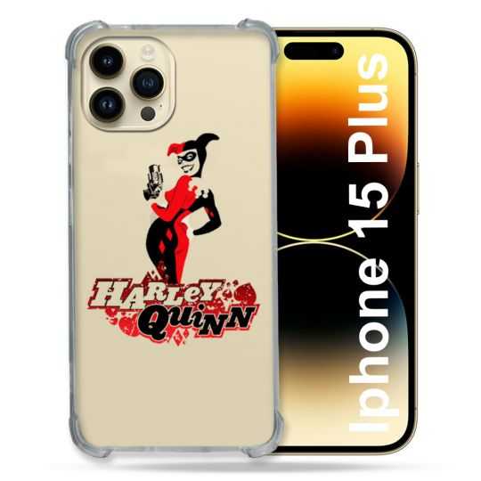 Coque Renforcée En Verre Trempé Transparente Pour Iphone 15 Plus (6.7) Harley Quinn