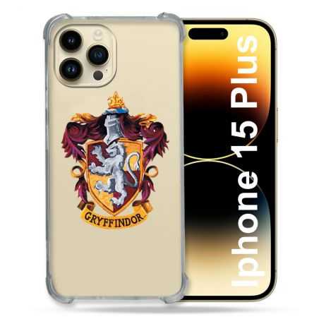 Coque Renforcée En Verre Trempé Transparente Pour Iphone 15 Plus (6.7) Harry Potter Griffindor