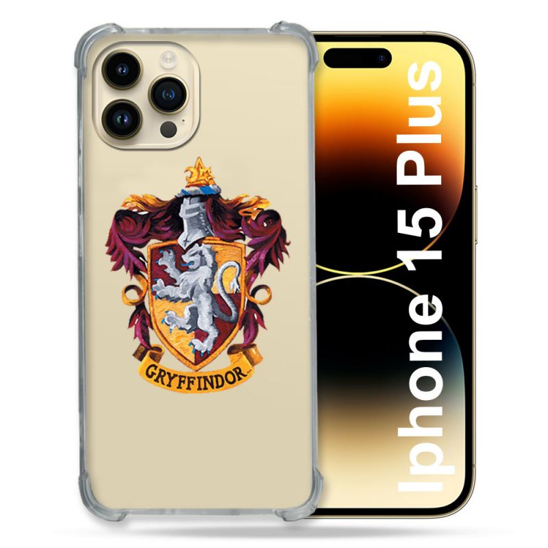 Coque Renforcée En Verre Trempé Transparente Pour Iphone 15 Plus (6.7) Harry Potter Griffindor
