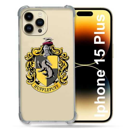Coque Renforcée En Verre Trempé Transparente Pour Iphone 15 Plus (6.7) Harry Potter Hufflepuff