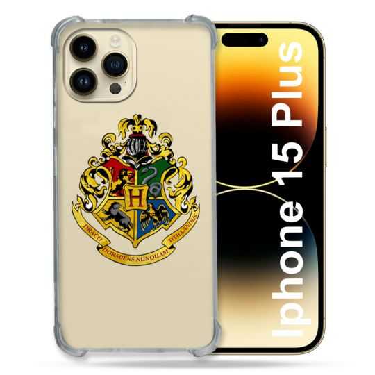 Coque Renforcée En Verre Trempé Transparente Pour Iphone 15 Plus (6.7) Harry Potter Poudlard