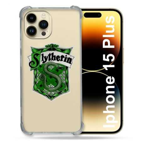Coque Renforcée En Verre Trempé Transparente Pour Iphone 15 Plus (6.7) Harry Potter Slytherin
