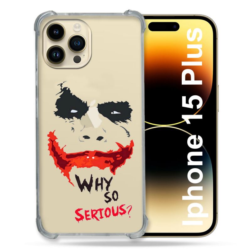 Coque Renforcée En Verre Trempé Transparente Pour Iphone 15 Plus (6.7) Joker