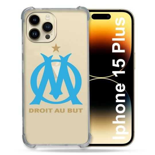 Coque Renforcée En Verre Trempé Transparente Pour Iphone 15 Plus (6.7) Olympique Marseille OM