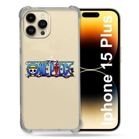Coque Renforcée En Verre Trempé Transparente Pour Iphone 15 Plus (6.7) One Piece Logo