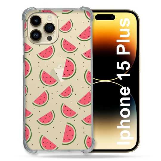 Coque Renforcée En Verre Trempé Transparente Pour Iphone 15 Plus (6.7) Pasteque
