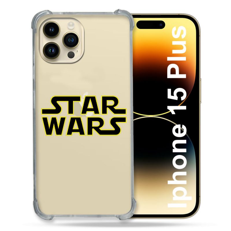 Coque Renforcée En Verre Trempé Transparente Pour Iphone 15 Plus (6.7) Star Wars