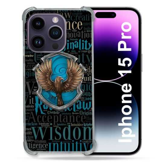 Coque Renforcée En Verre Trempé Pour Iphone 15 Pro (6.1) Harry Potter Serdaigle