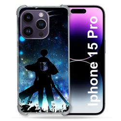 Coque Renforcée En Verre Trempé Pour Iphone 15 Pro (6.1) Manga Attaque Titans Levi