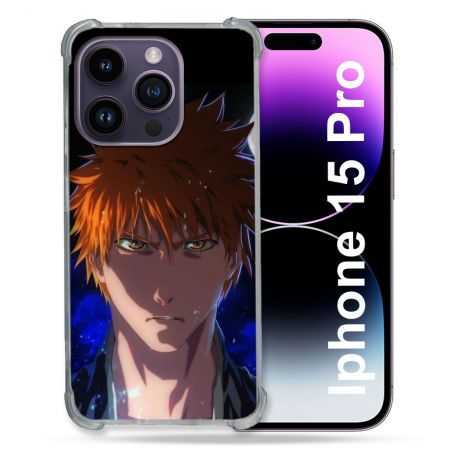 Coque Renforcée En Verre Trempé Pour Iphone 15 Pro (6.1) Manga Bleach Ichigo