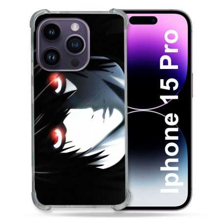 Coque Renforcée En Verre Trempé Pour Iphone 15 Pro (6.1) Manga Death Note L