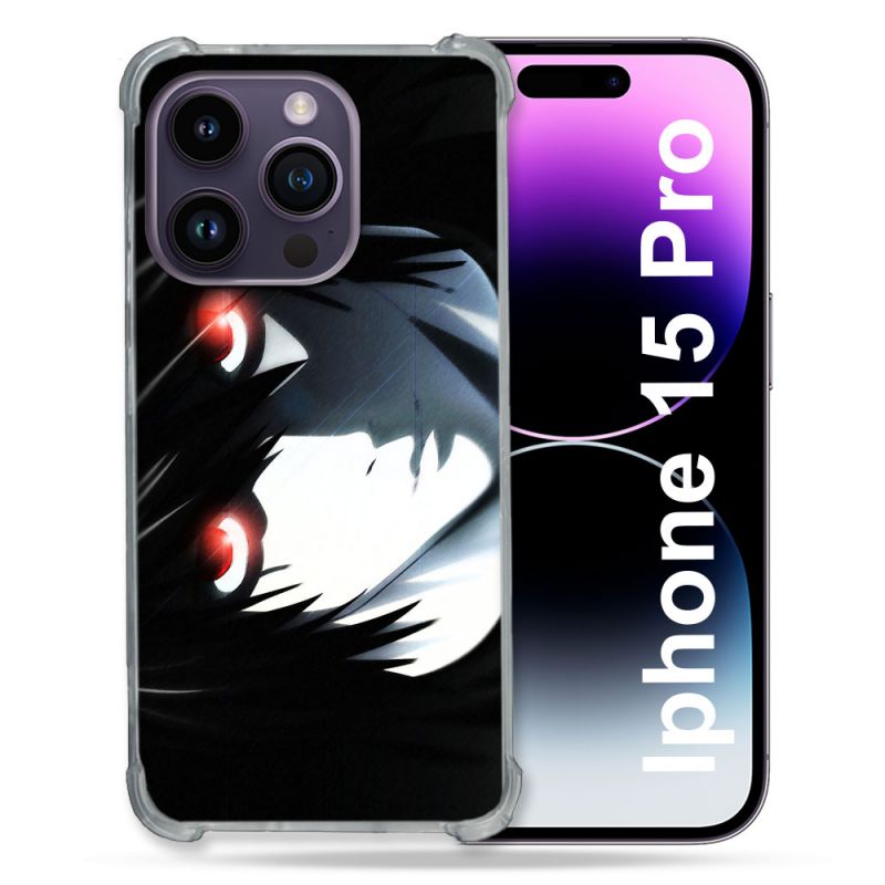 Coque Renforcée En Verre Trempé Pour Iphone 15 Pro (6.1) Manga Death Note L