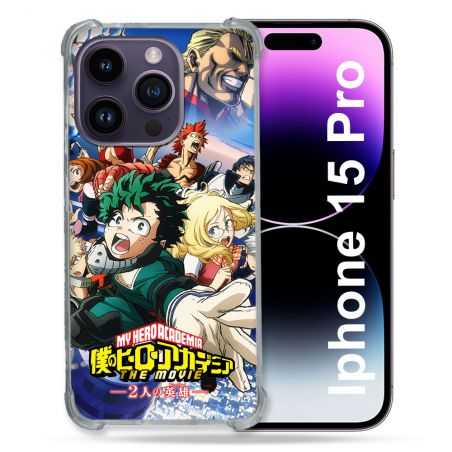 Coque Renforcée En Verre Trempé Pour Iphone 15 Pro (6.1) Manga My Hero Academia Affiche